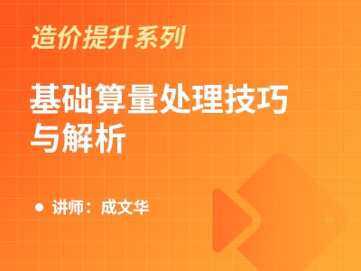基础算量处理技巧与解析